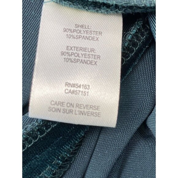 Calvin Klein Sz 22W Dress GREEN Cold Shoulder Velvet Plus Size Classic Party - Picture 7 of 11